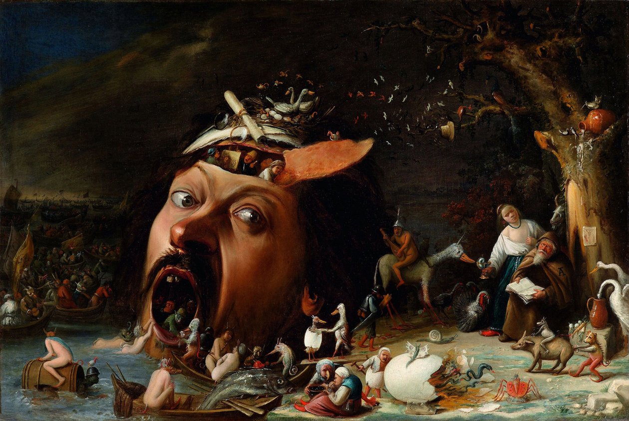 Barok : Kuszenie św. Antoniego autorstwa Craesbeecka, Joos (Josse) van (1605/06-ca 1660), ok. 1660. 1650. Olej na płótnie. Kunsthalle, Karlsruhe autorstwa Joos van Craesbeeck
