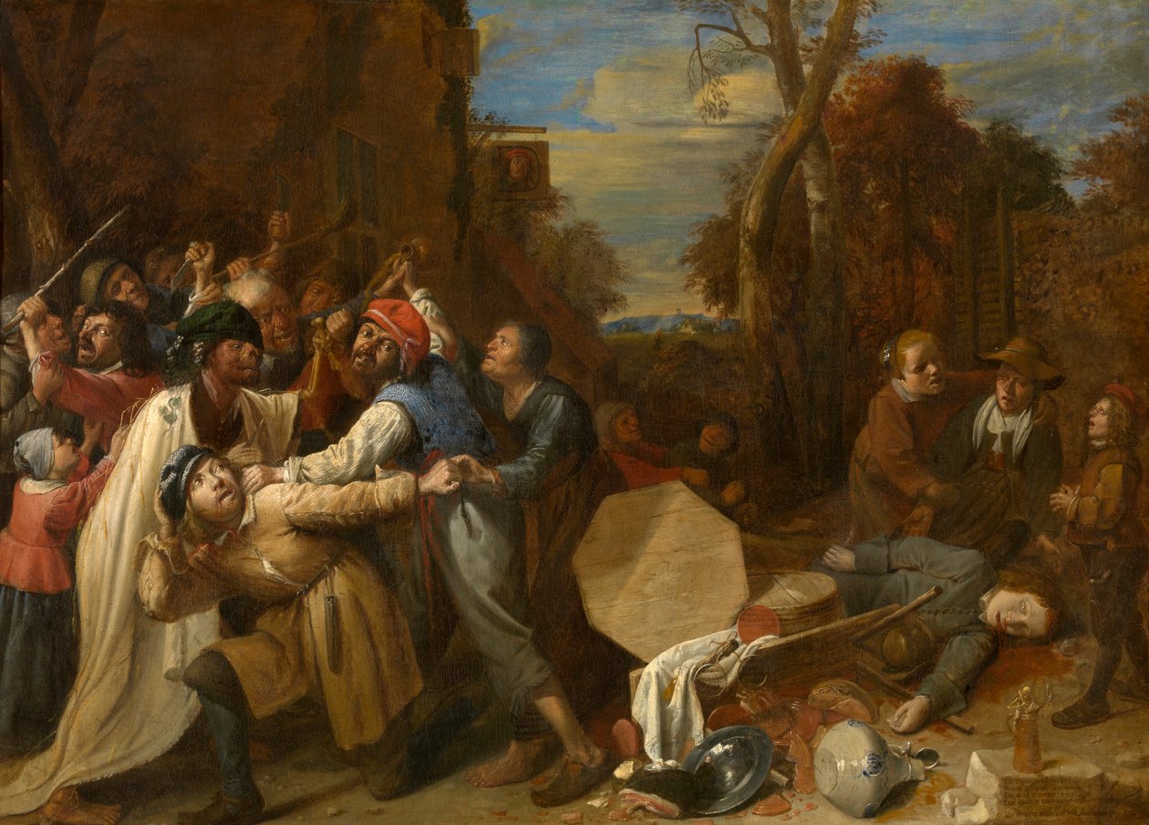 Śmierć jest gwałtowna i szybka (olej na płótnie) autorstwa Joos van Craesbeeck
