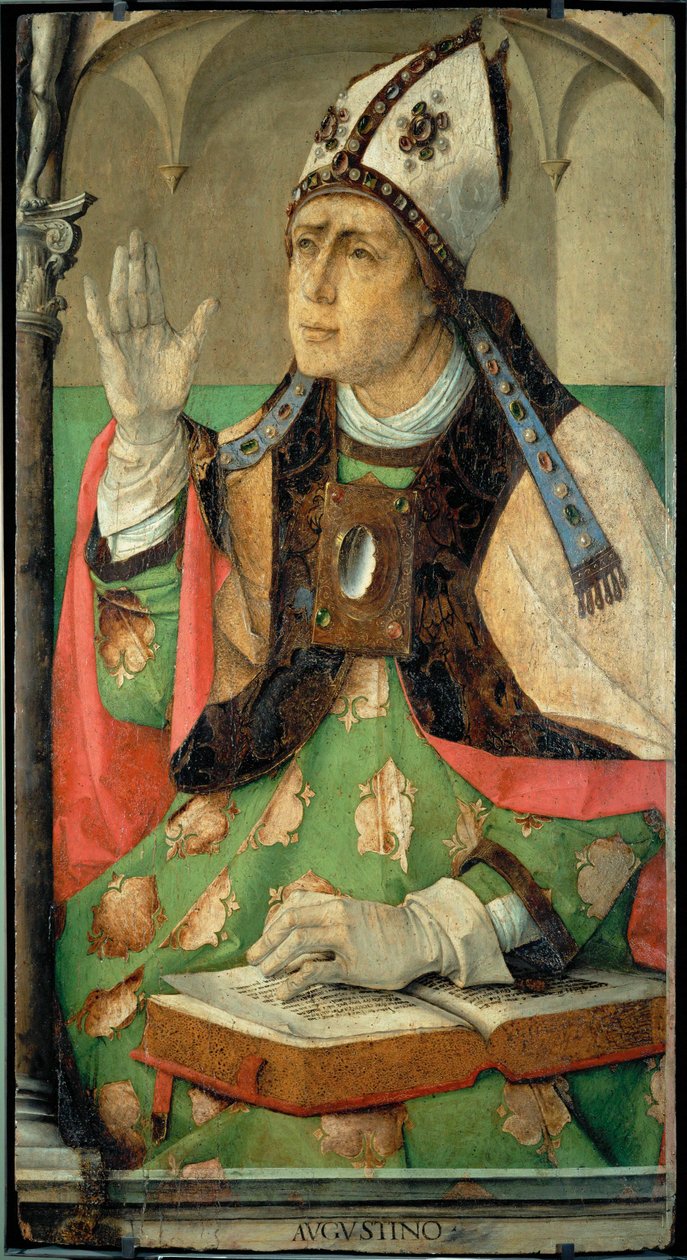 Augustyn, święty, Ojciec Kościoła ... autorstwa Joos van Gent (fl.1460 75)