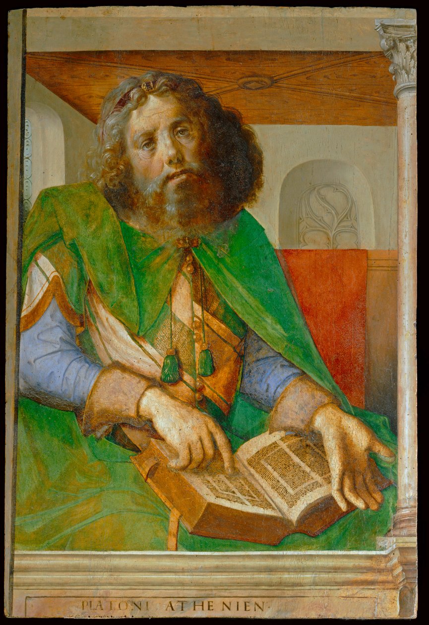 Platon, grecki filozof ... autorstwa Joos van Gent (fl.1460 75)