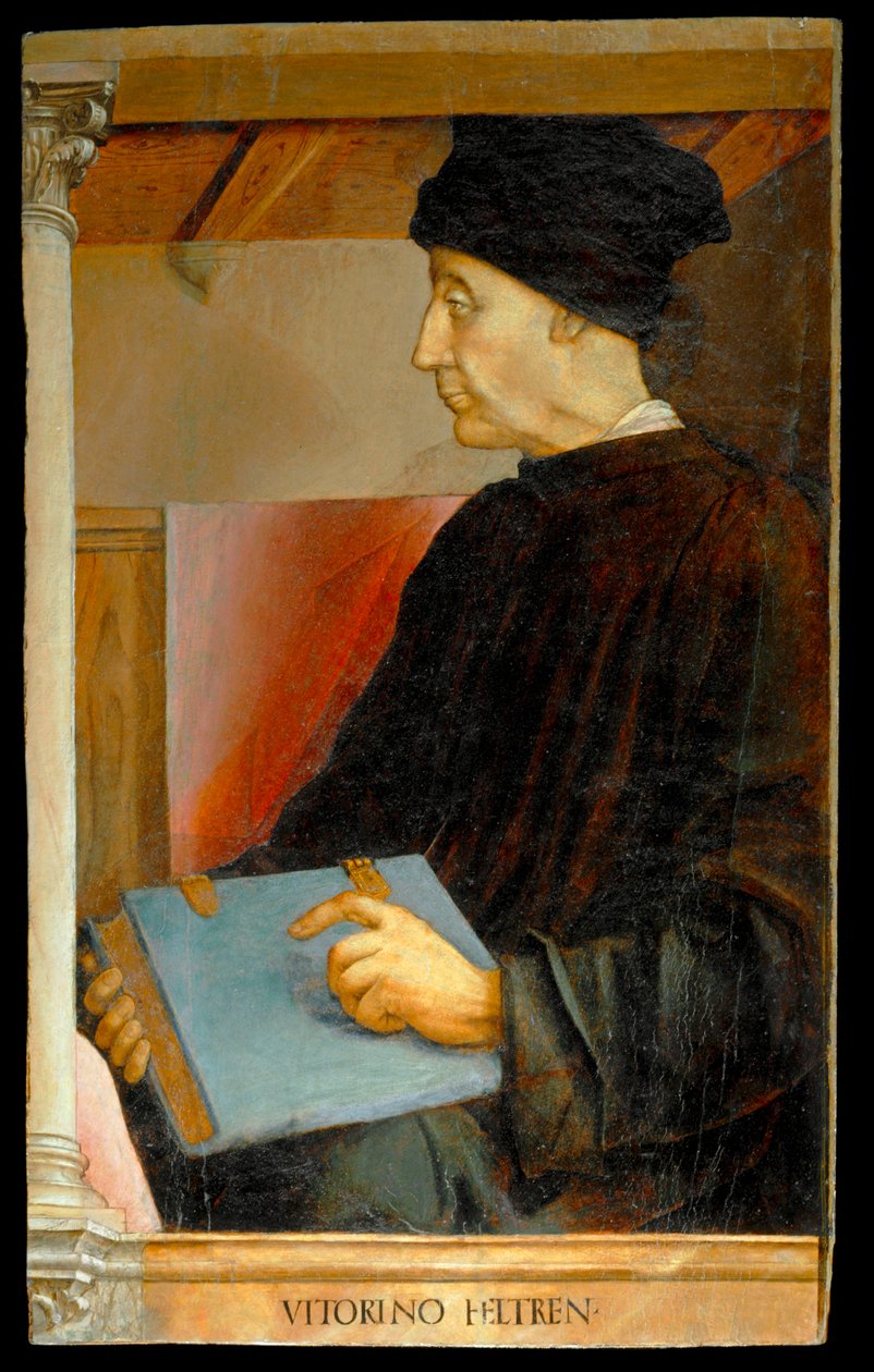 Vittorino da Feltre, włoski humanista i nauczyciel ... autorstwa Joos van Gent (fl.1460 75)