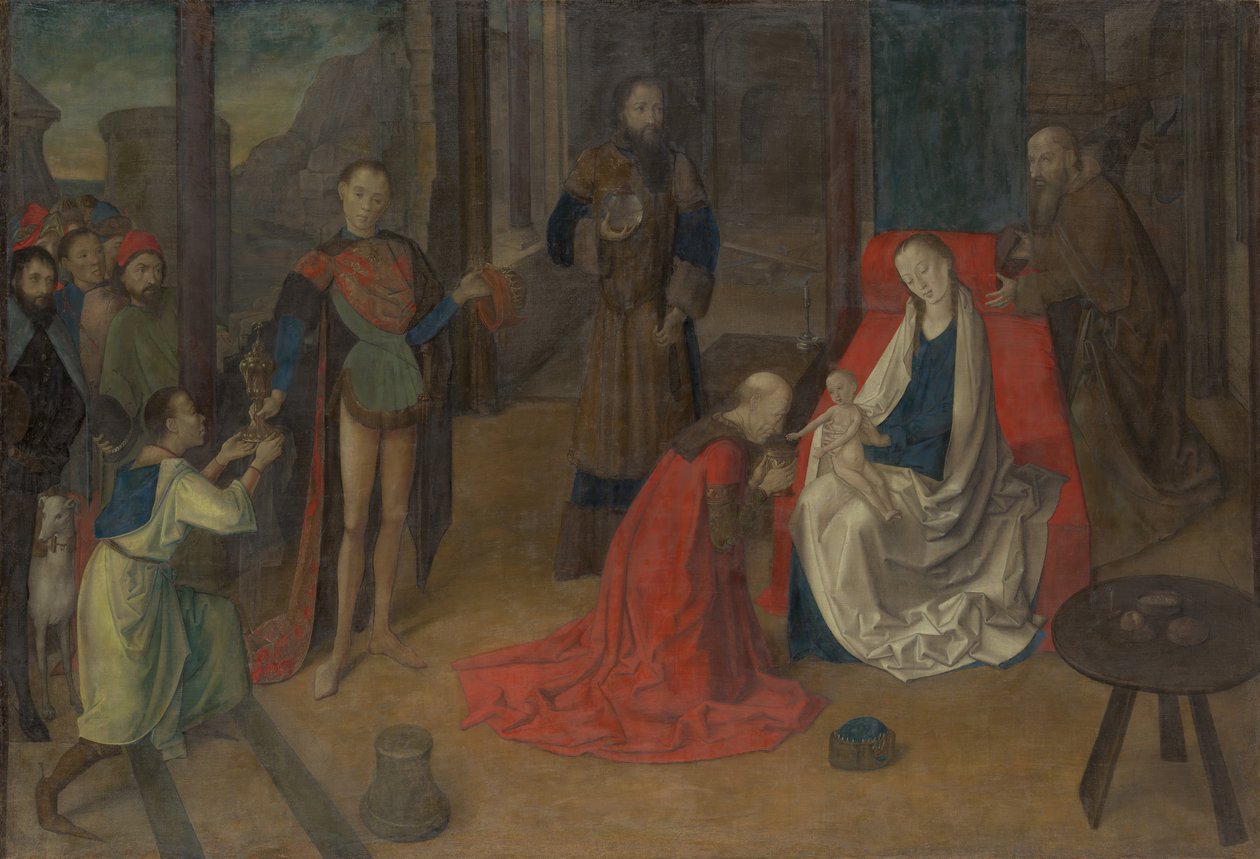 Adoracja Trzech Króli, ca. 1465. autorstwa Joos van Wassenhove