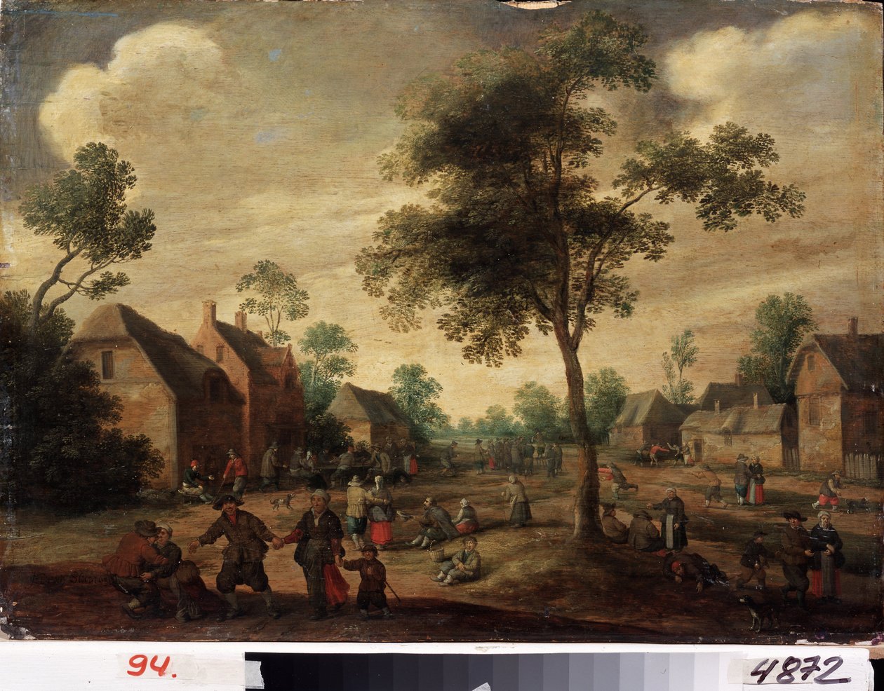 "Fete de village" (Święto wiejskie) Holenderski krajobraz wiejski. Obraz Josta Cornelisza Droochsloota (1586-1666) Charkowski National Museum Ukraine autorstwa Joost Cornelisz. Droochsloot