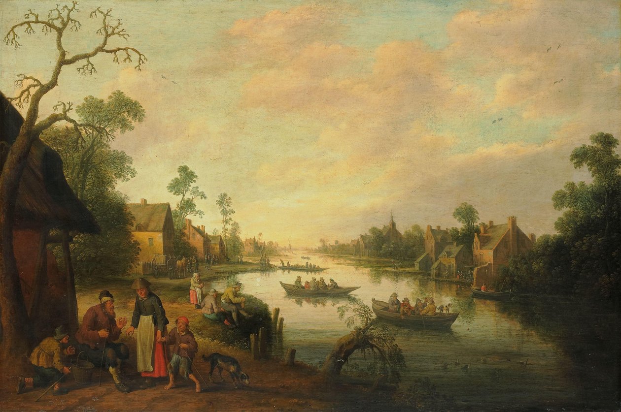 widok na rzekę autorstwa Joost Cornelisz Droochsloot