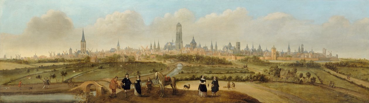 Widok na miasto Utrecht autorstwa Joost Cornelisz Droochsloot