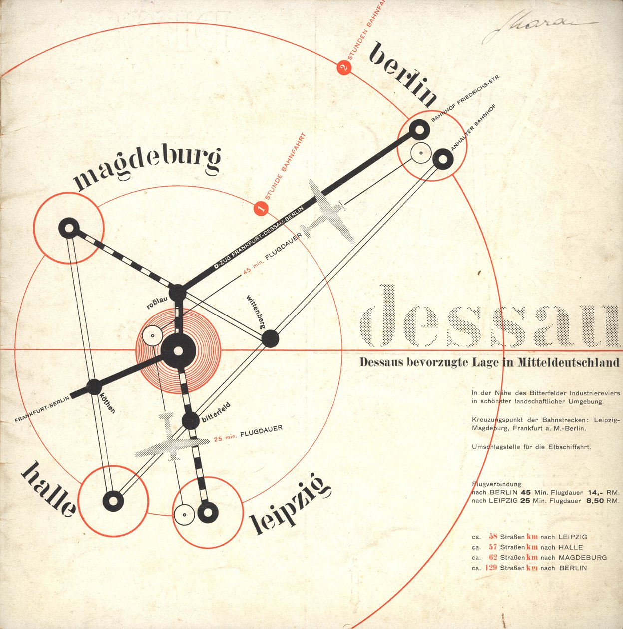 Dessau: na terenie dawnej kultury, 1931. autorstwa Joost Schmidt