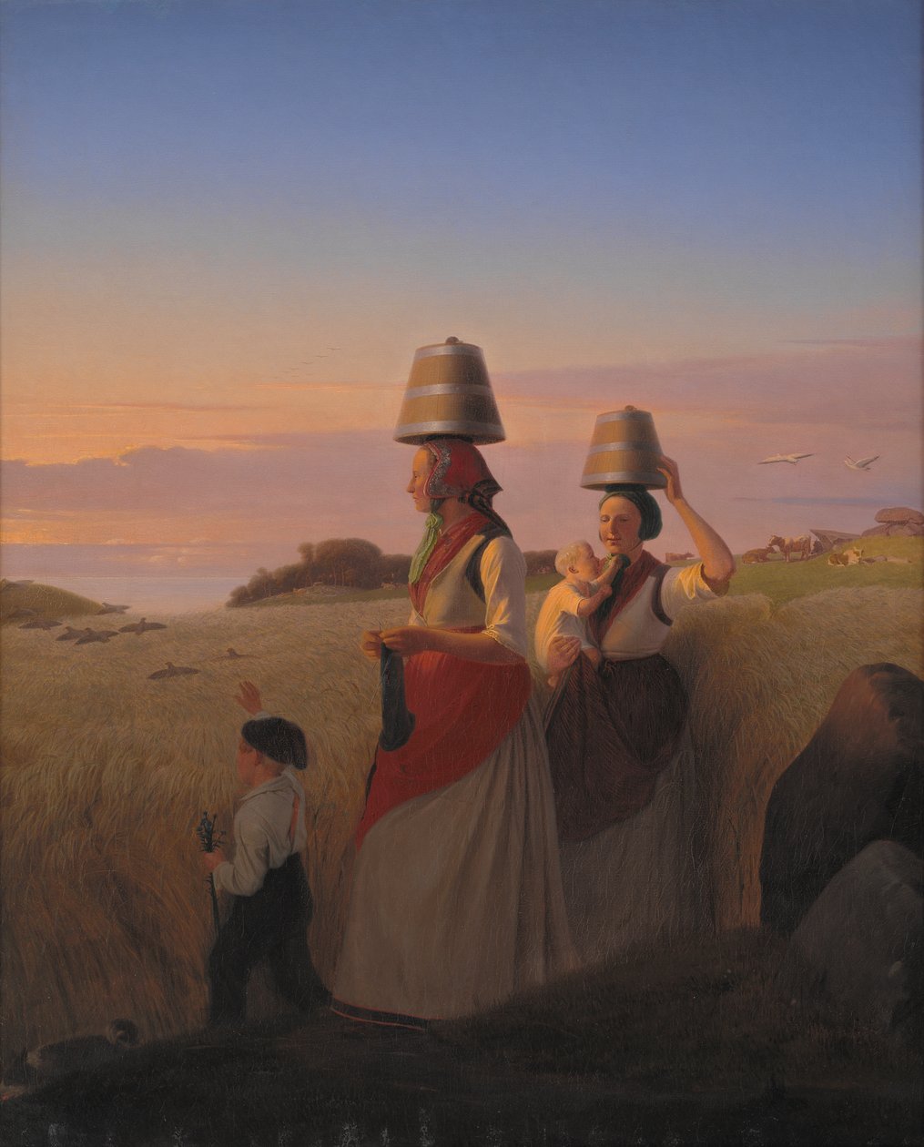 Scena wiejska, 1848 autorstwa Jorgen Valentin Sonne