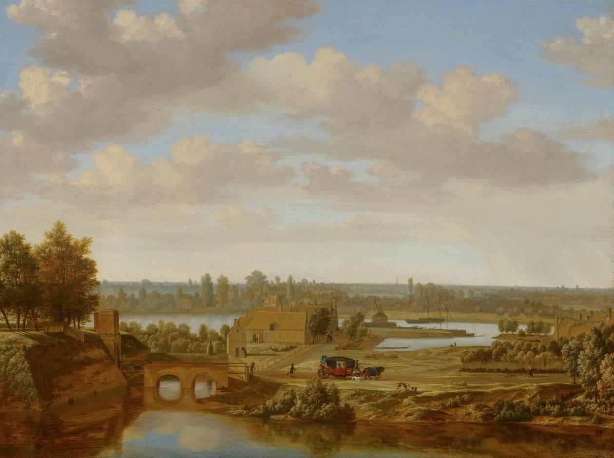 Panorama w pobliżu Arnhem z Rijnpoort autorstwa Joris van der Haagen or Hagen