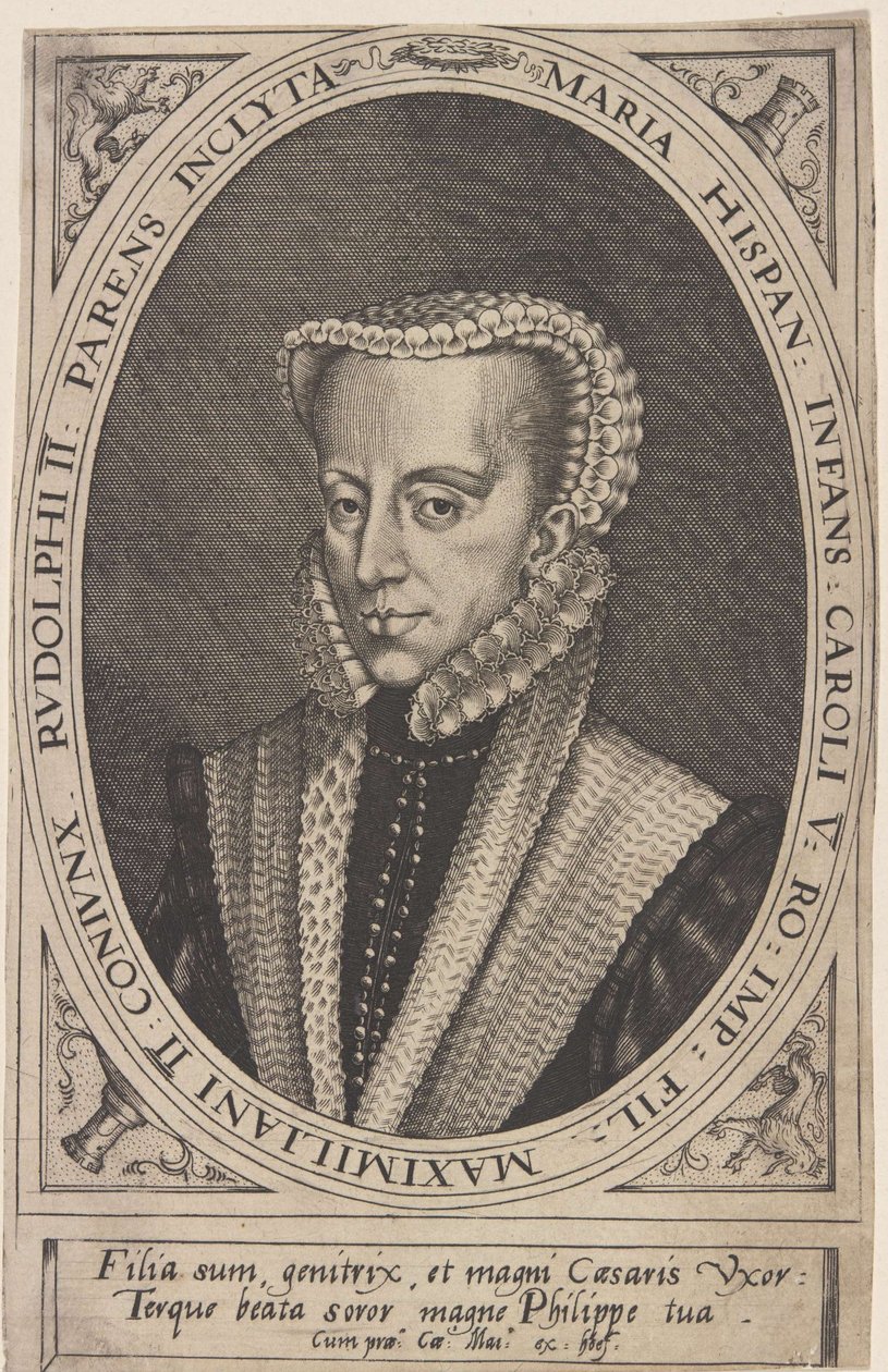 Georg Hoefnagel - Maria Austriacka, Święta Cesarzowa Rzymska autorstwa Joris Hoefnagel
