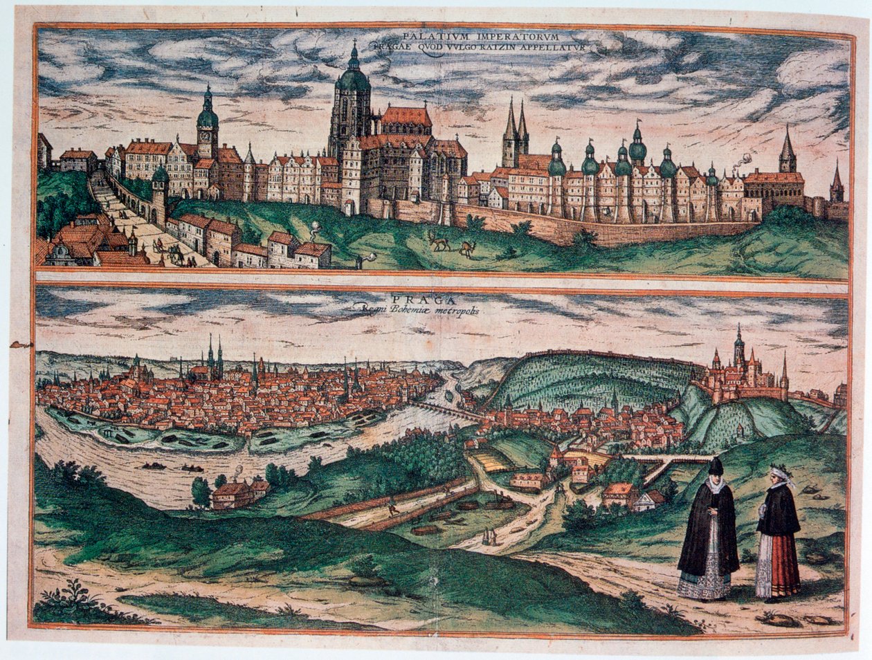 Widok Pragi, ok. 1572 autorstwa Joris Hoefnagel