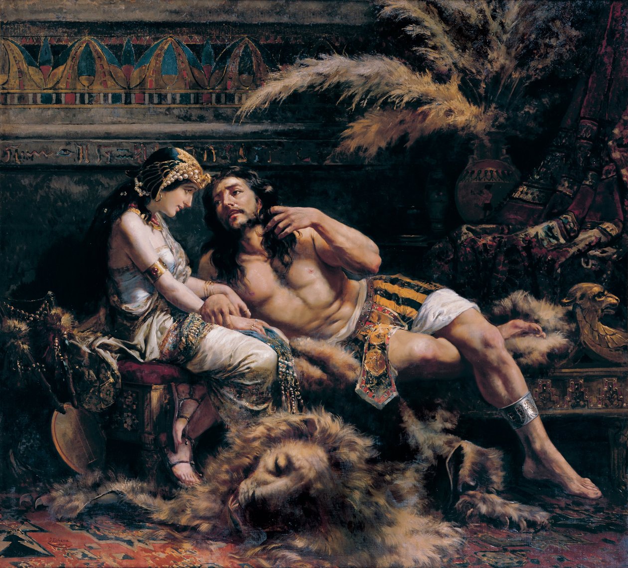 Samson i Delilah autorstwa José de Echenagusía