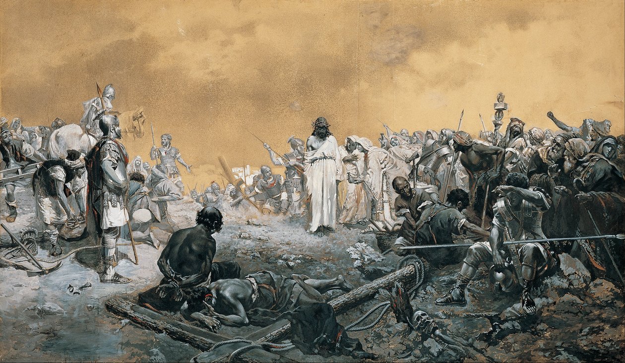 Przybycie na Kalwarię autorstwa José de Echenagusía