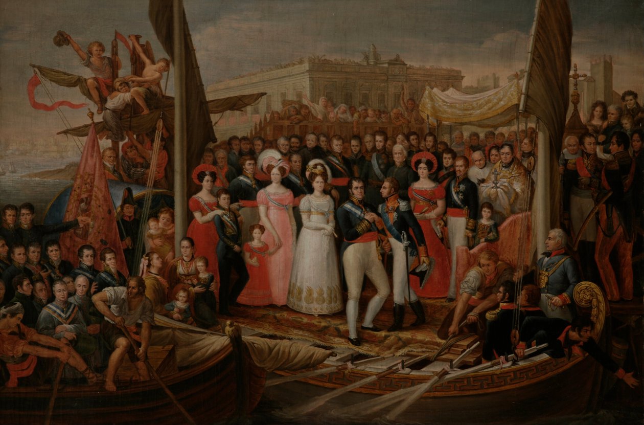Lądowanie Ferdynanda VII w El Puerto de Santa María autorstwa José Aparicio