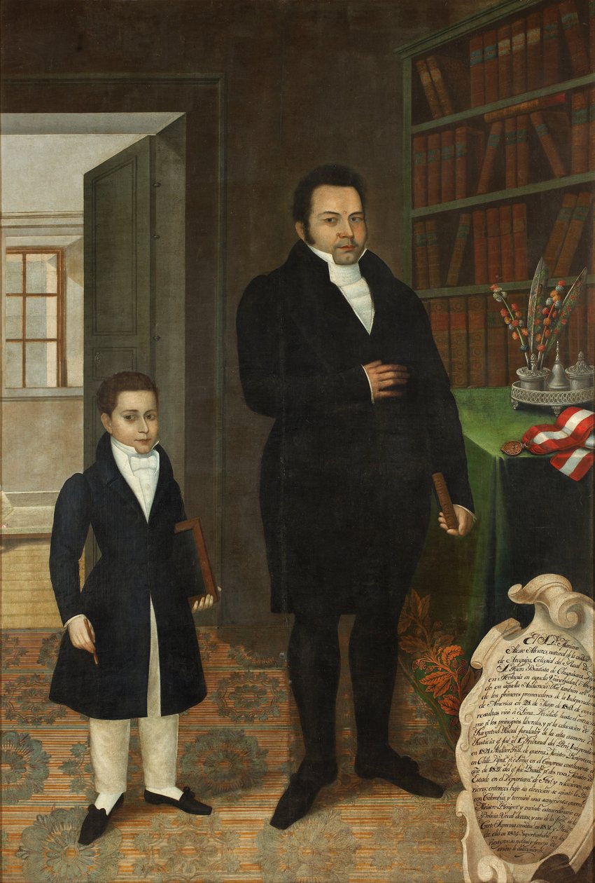 Mariano Alejo Álvarez i jego syn autorstwa José Gil de Castro