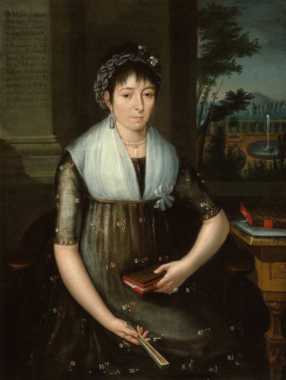 Portret pani Marii Luizy Gonzagi Foncerrada y Labarrieta autorstwa José María Vázquez