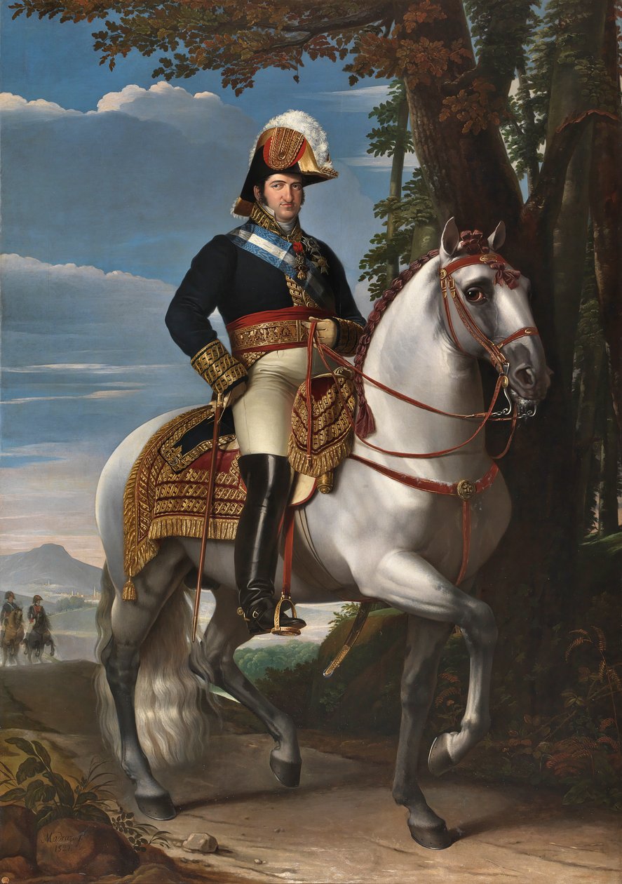 Ferdynand VII na koniu autorstwa José de Madrazo y Agudo