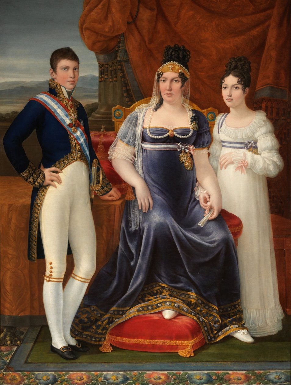 Hiszpański:  La reina de Etruria y sus hijos Królowa Etrurii i jej dzieci autorstwa José Aparicio