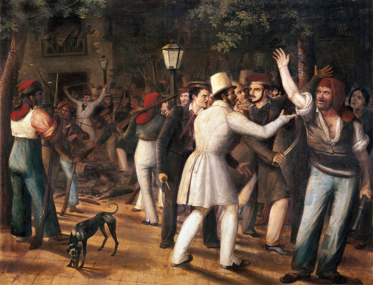 Bunt na Ramblas, Barcelona (powszechna rewolta z dnia 5 sierpnia 1835) autorstwa José Arrau y Barba