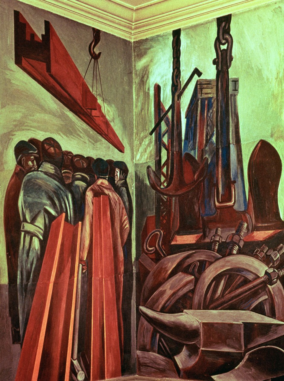 Modern Industrial Man II, z „Eposu cywilizacji amerykańskiej” autorstwa José Clemente Orozco