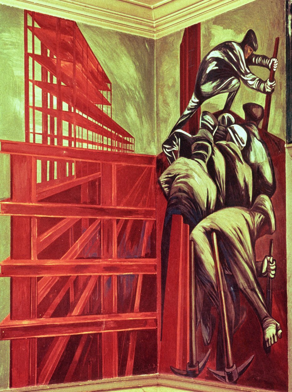 Współczesny człowiek przemysłowy, z „Eposu o cywilizacji amerykańskiej” autorstwa José Clemente Orozco