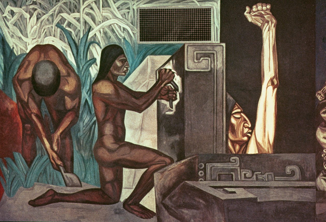 Prekolumbijski Złoty Wiek, z Eposu o cywilizacji amerykańskiej autorstwa José Clemente Orozco