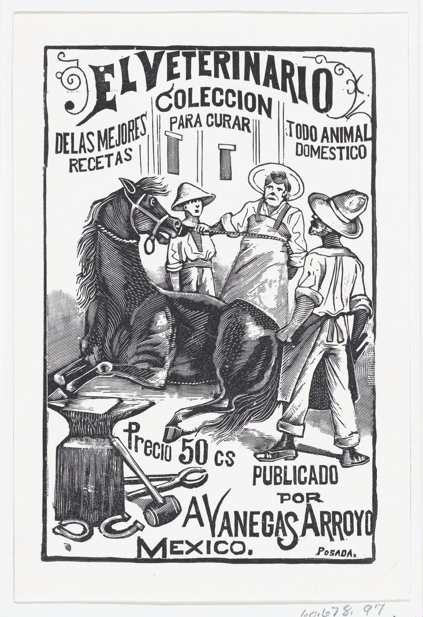 Grupa ludzi wokół konia, ilustracja do 