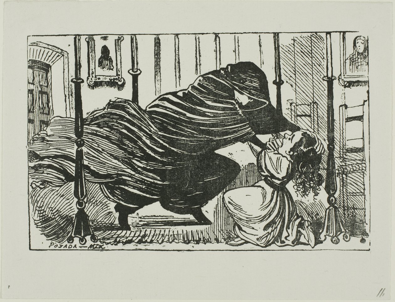 Ilustracja do opowieści autorstwa José Guadalupe Posada