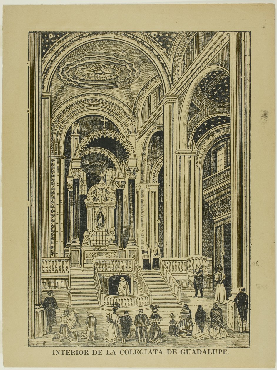 Wnętrze kolegiaty w Guadalupe autorstwa José Guadalupe Posada