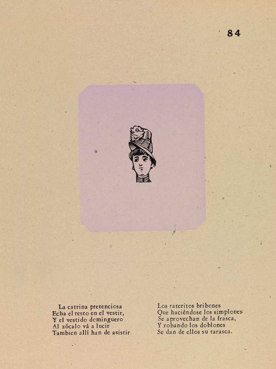 Pretensjonalna kokietka autorstwa José Guadalupe Posada