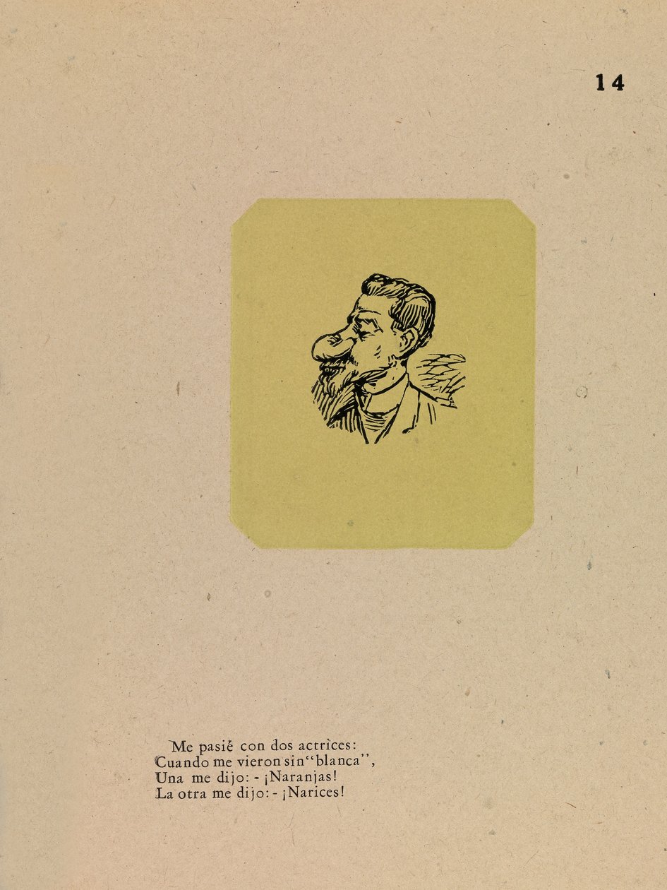Człowiek z bulwiastym nosem autorstwa José Guadalupe Posada
