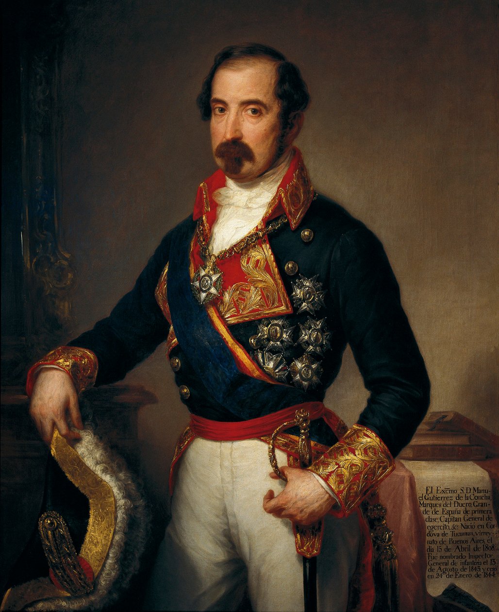 Portret Manuela Gutierreza de la Comcha i Irigoyen (1808-1874), markiza Duero autorstwa José Gutiérrez de la Vega