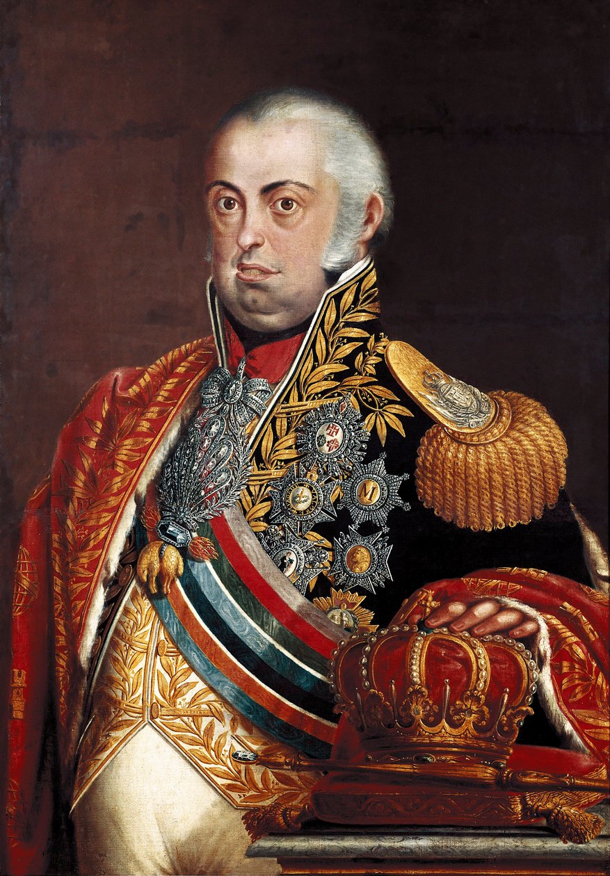 Portret Joao VI z Portugalii, Jan VI zwany Klemensem (1767-1826) autorstwa José Leandro de Carvalho