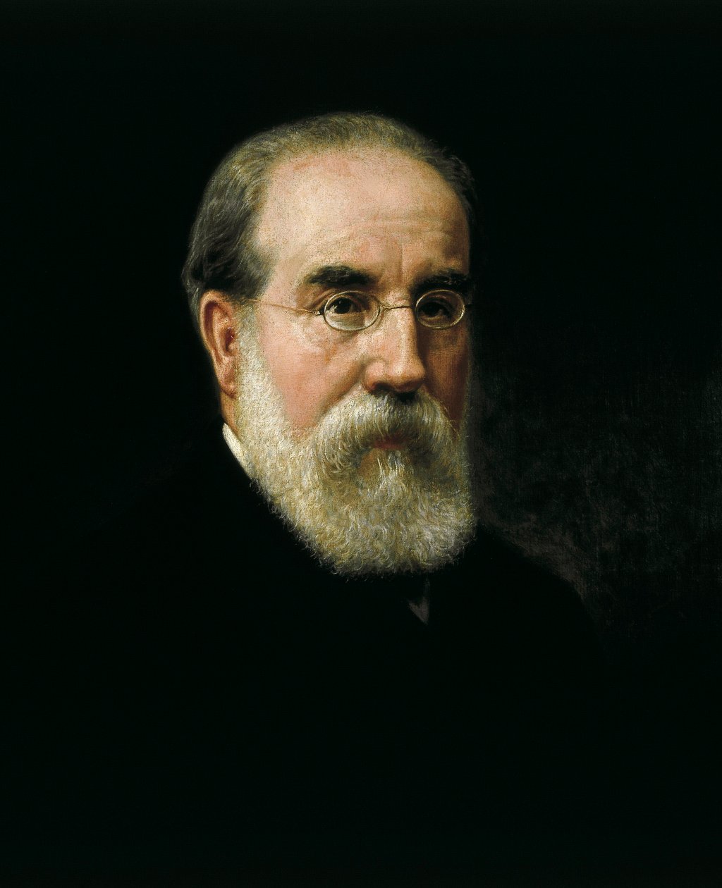 Portret Francisco Pi i Margalla (1824-1901) hiszpańskiego męża stanu i pisarza (1824-1901) autorstwa José Sánchez Pescador