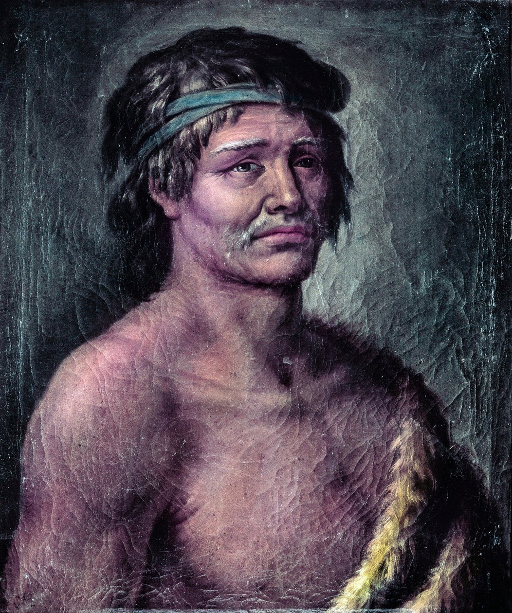 Portret Indianina z Patagonii, Rysunek wykonany podczas wyprawy Alessandro Malaspiny do Ameryki Południowej, ok. 1930 r. 1791 (rysunek) autorstwa José del Pozo