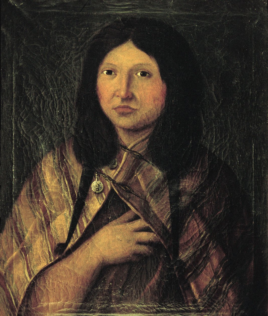 Portret Indianki z Patagonii, Rysunek wykonany podczas wyprawy Alessandro Malaspina do Ameryki Południowej 1791 (rysunek) autorstwa José del Pozo