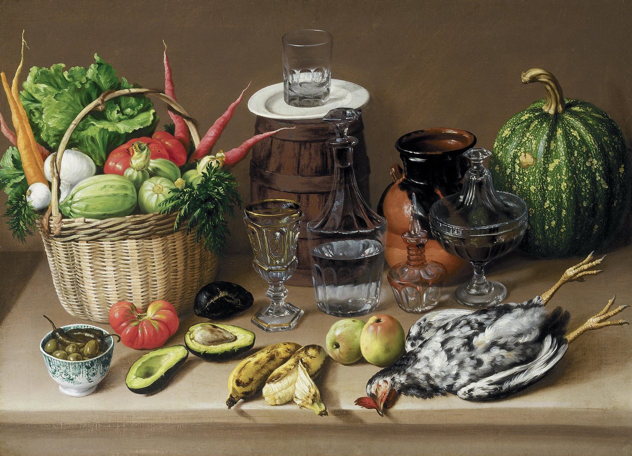 Martwa natura, ok. 1870 autorstwa Jose Agustin Arrieta