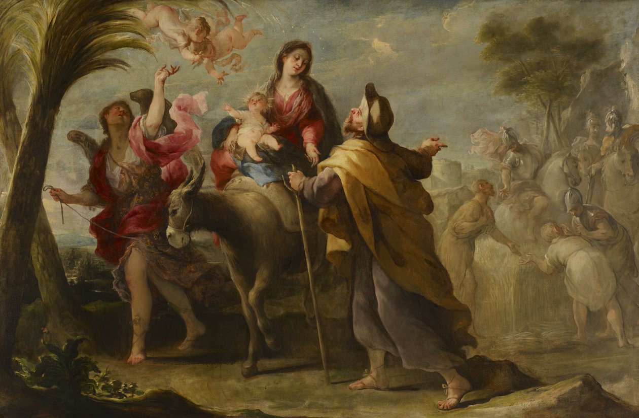 Ucieczka do Egiptu, 1669 autorstwa Jose Moreno