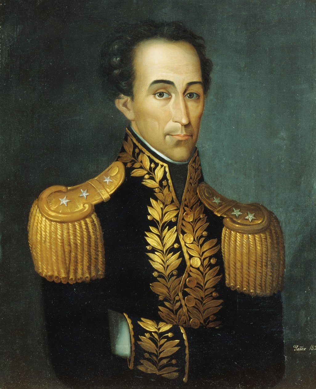 Portret Simona Bolivara, 1831 autorstwa Jose Anselmo Yanez