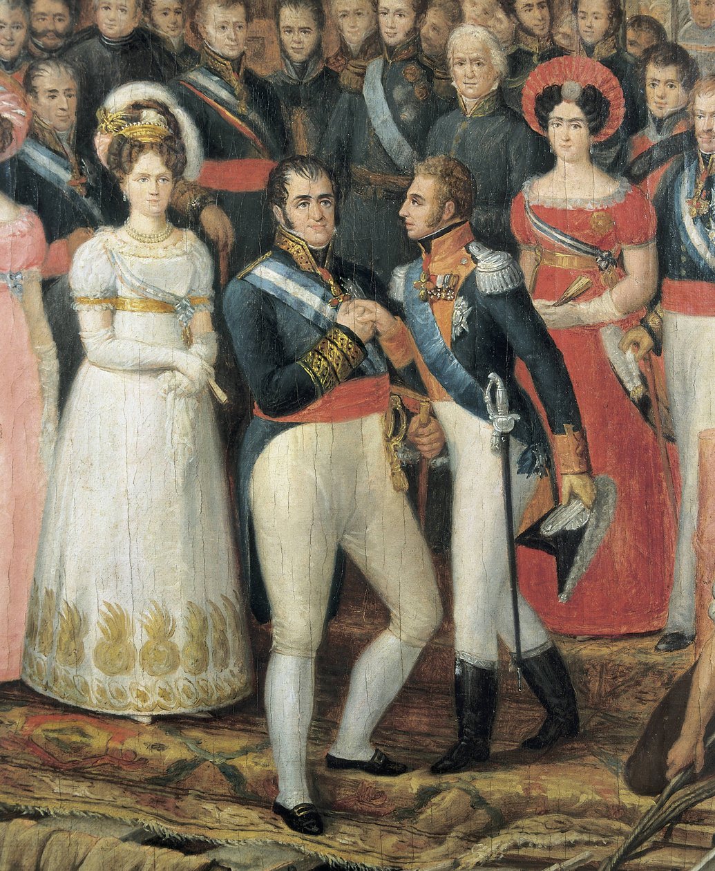 Barka Ferdynanda VII w Puerto de Santa Maria, 1823 (olej na płótnie) autorstwa José Aparicio