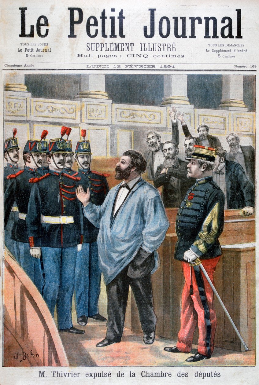 Christophe Thivrier usunięty z Izby Deputowanych, Paryż, 1894 autorstwa Jose Belon