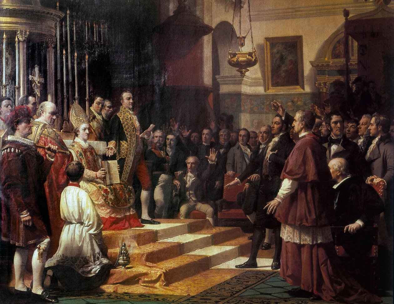 „Przysięga Cortes de Cadiz w 1810 r.” Obraz Jose Casado de Alisal (1832-1886). 1863 autorstwa Jose Casado del Alisal