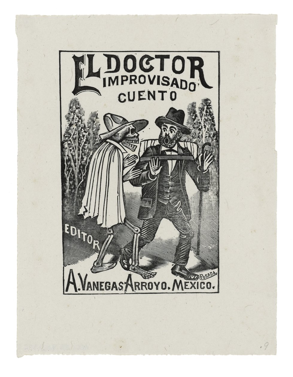 Impromptu Doctor Tale, c.1888-1913, wydrukowany 1942 (rycina) autorstwa José Guadalupe Posada