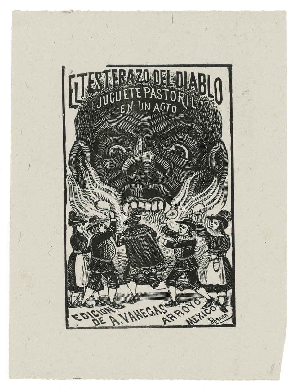 El Testarazo del Diablo, ok. 1900, drukowany 1942 (rycina) autorstwa José Guadalupe Posada