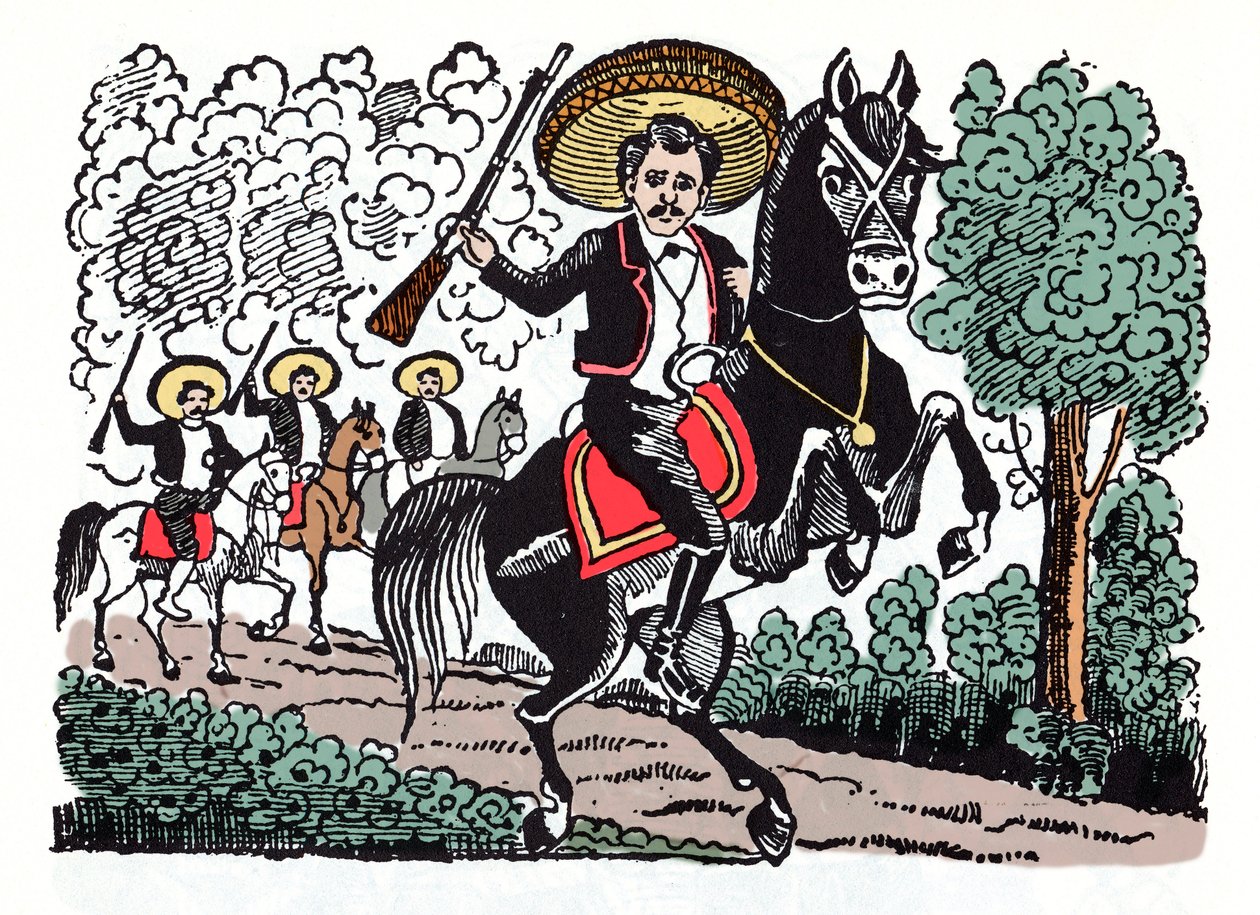 Romero Macario - Rewolucja Meksykańska (1910-1920) Ksylografia Jose Guadalupe Posada (1852-1913) autorstwa José Guadalupe Posada