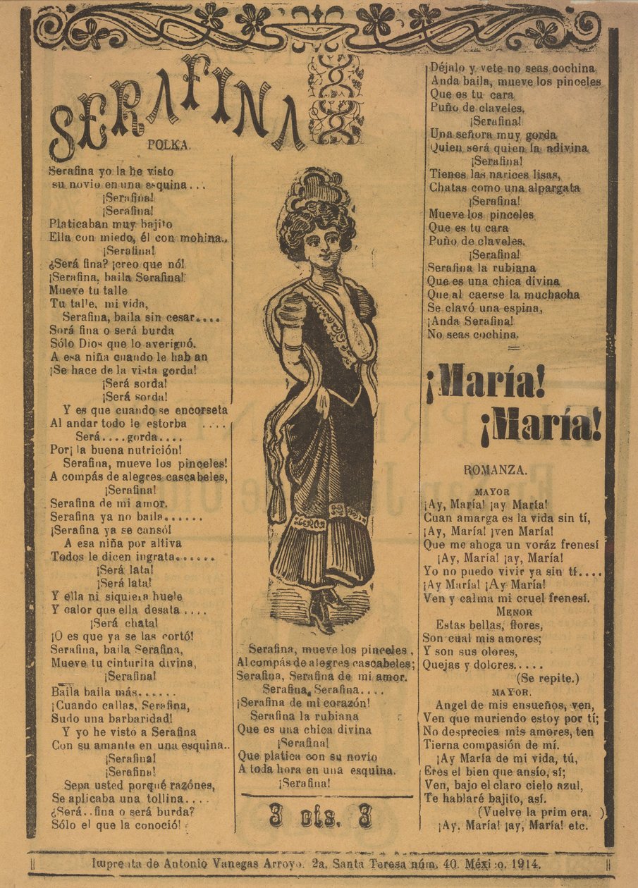 Serafina autorstwa José Guadalupe Posada