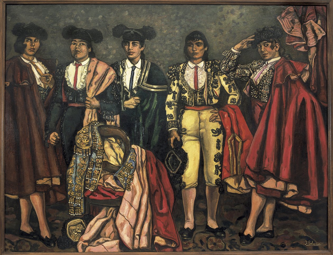 Młodzi torreadorzy (torreadorki kobiet). 1931 (olej na płótnie) autorstwa Jose Gutierrez Solana