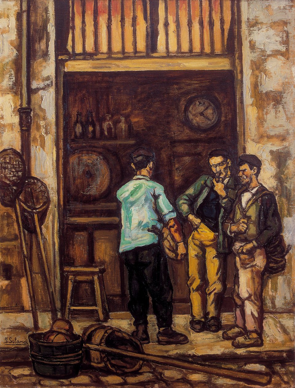 Tawerna Santander (Hiszpania) 1944-1945 (olej na płótnie) autorstwa Jose Gutierrez Solana