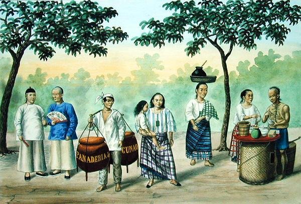 Scena w mieście, z „Albumu Flebusa widoków w Manili i okolicach”, ok. 1845 (akwarela na papierze) autorstwa Jose Honorato Lozano