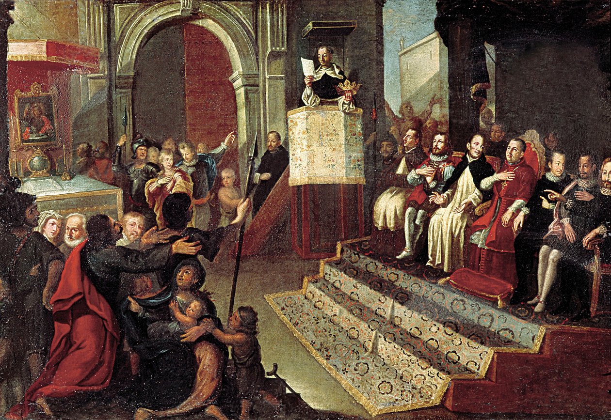 Saint Vincent Ferrer podczas kompromisu w Caspe . 1412 autorstwa Jose Ingles