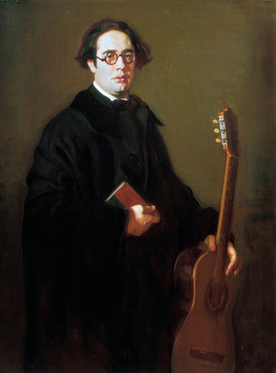 Portret Andresa Segovii autorstwa Jose Maria Lopez Mezquita